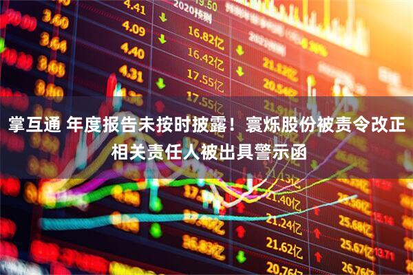 掌互通 年度报告未按时披露！寰烁股份被责令改正 相关责任人被出具警示函