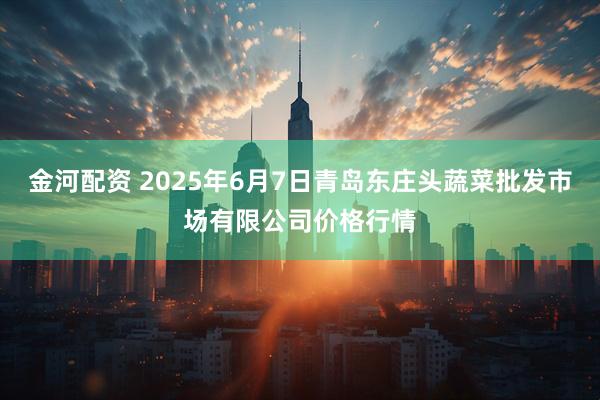金河配资 2025年6月7日青岛东庄头蔬菜批发市场有限公司价格行情